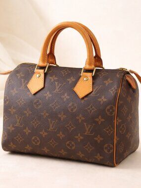Authentic Louis Vuitton Speedy 25 Monogram Canvas Satchel Top Handle Bag Luxury